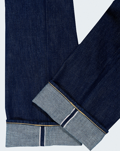 Джинсы DOUBLE POUNDER X-02-S-OW Selvedge Slim Fit — раскладка спереди