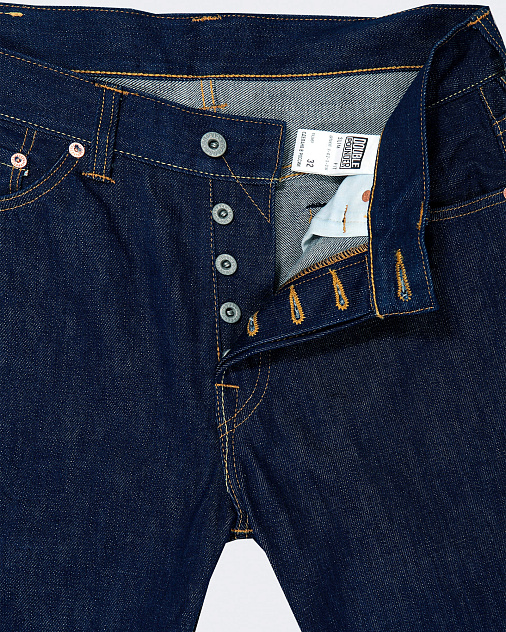 Джинсы DOUBLE POUNDER X-02-S-OW Selvedge Slim Fit — раскладка спереди