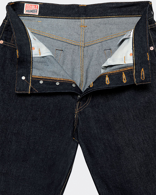 Джинсы DOUBLE POUNDER X-01-17-OW Regular Fit 17 oz — раскладка спереди