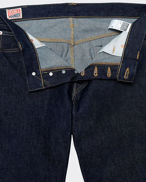 Джинсы DOUBLE POUNDER X-02-17-OW Slim Fit 17 oz — раскладка спереди