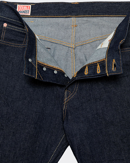 Джинсы DOUBLE POUNDER X-04-17-OW Wide Fit 17 oz — раскладка спереди